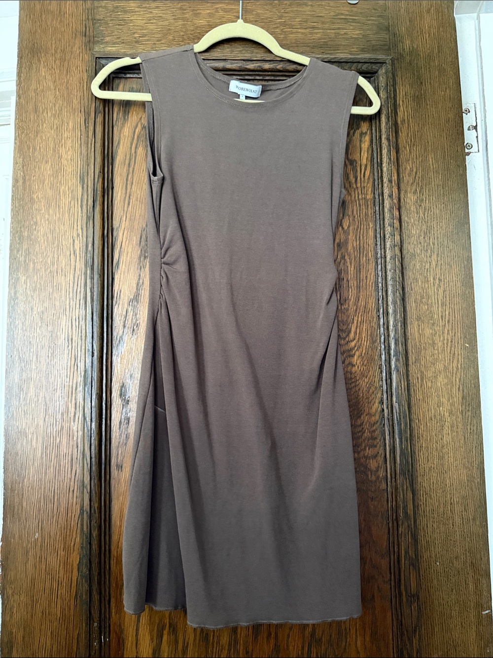 WeWoreWhat Sleeveless Chocolate Brown Midi Dress